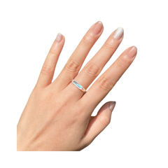 Simple Handcrafted Abalone Shell Silver Ring