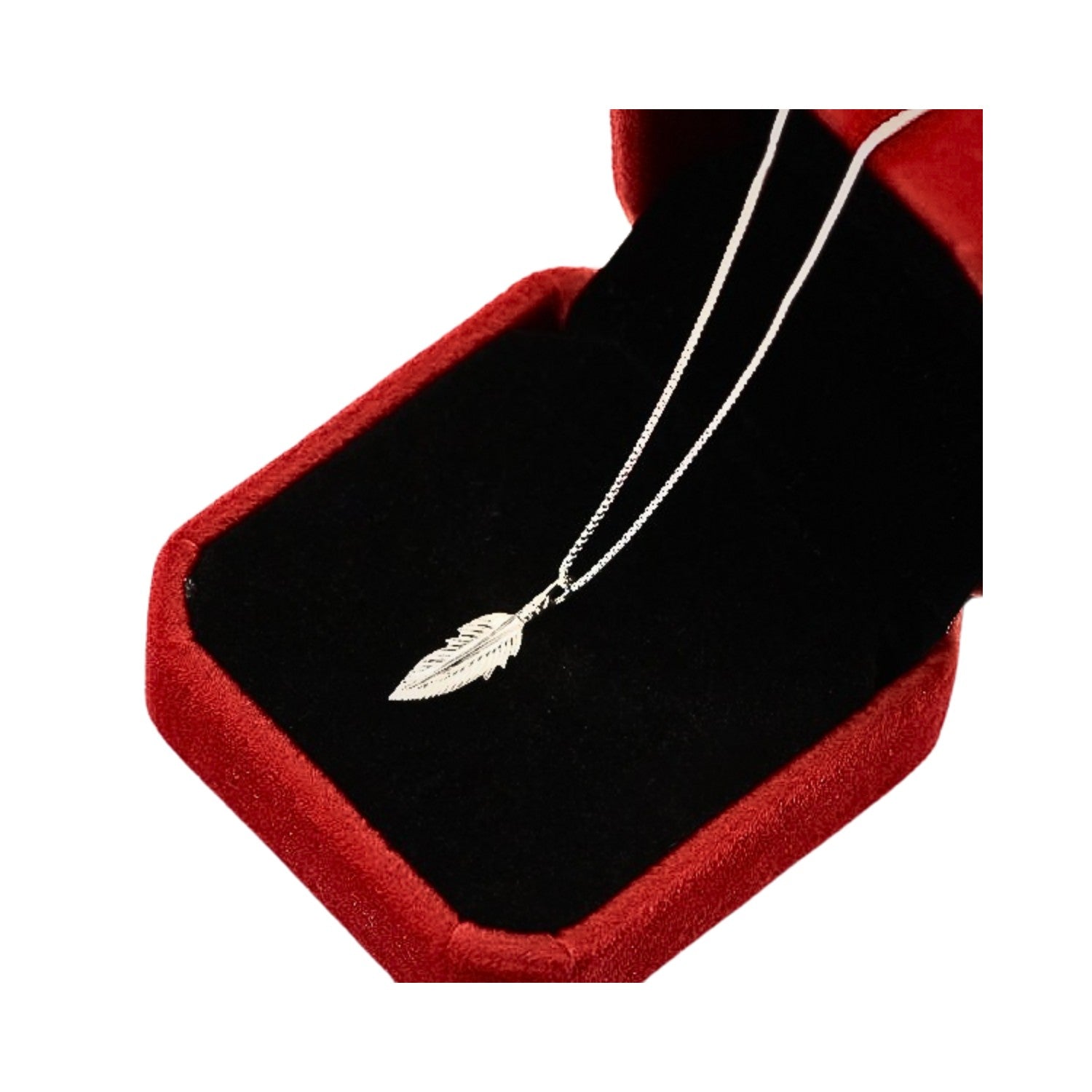 Small Necklace With Leaf Pendant Handcrafted 925 Sterling Silver