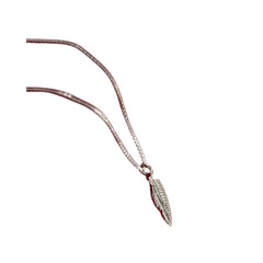 Small Necklace With Leaf Pendant Handcrafted 925 Sterling Silver
