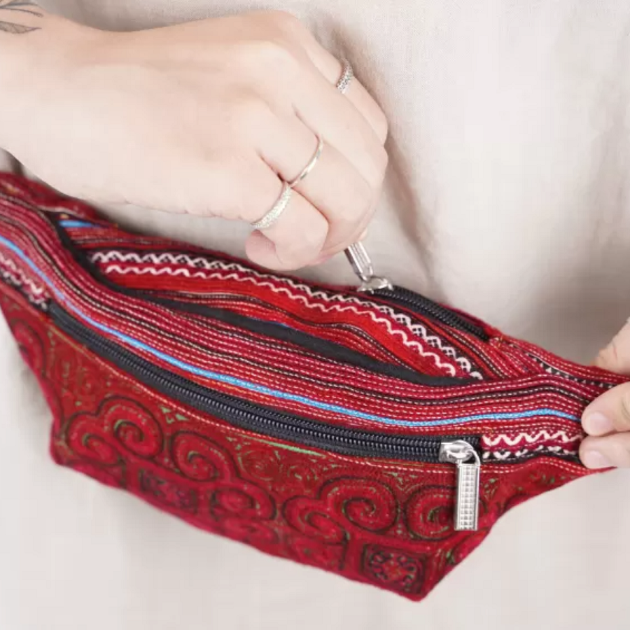 Small Hand-woven Brocade Fanny Pack