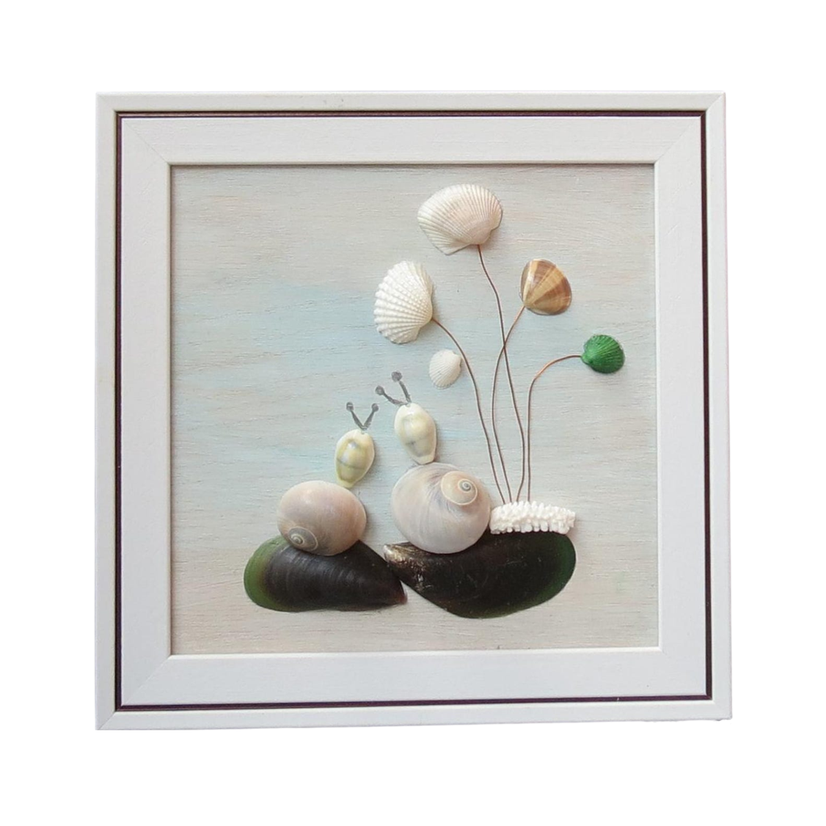 Snail Painting From Seashells