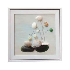 Snail Painting From Seashells