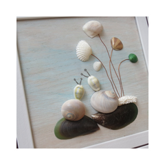 Snail Painting From Seashells