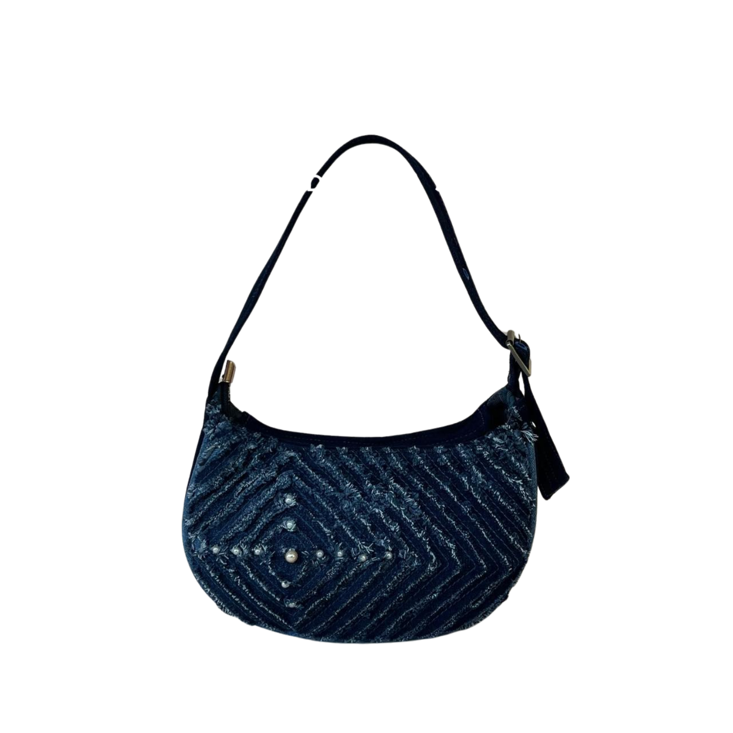 Handmade Upcycled Denim Soft Armpit Bag