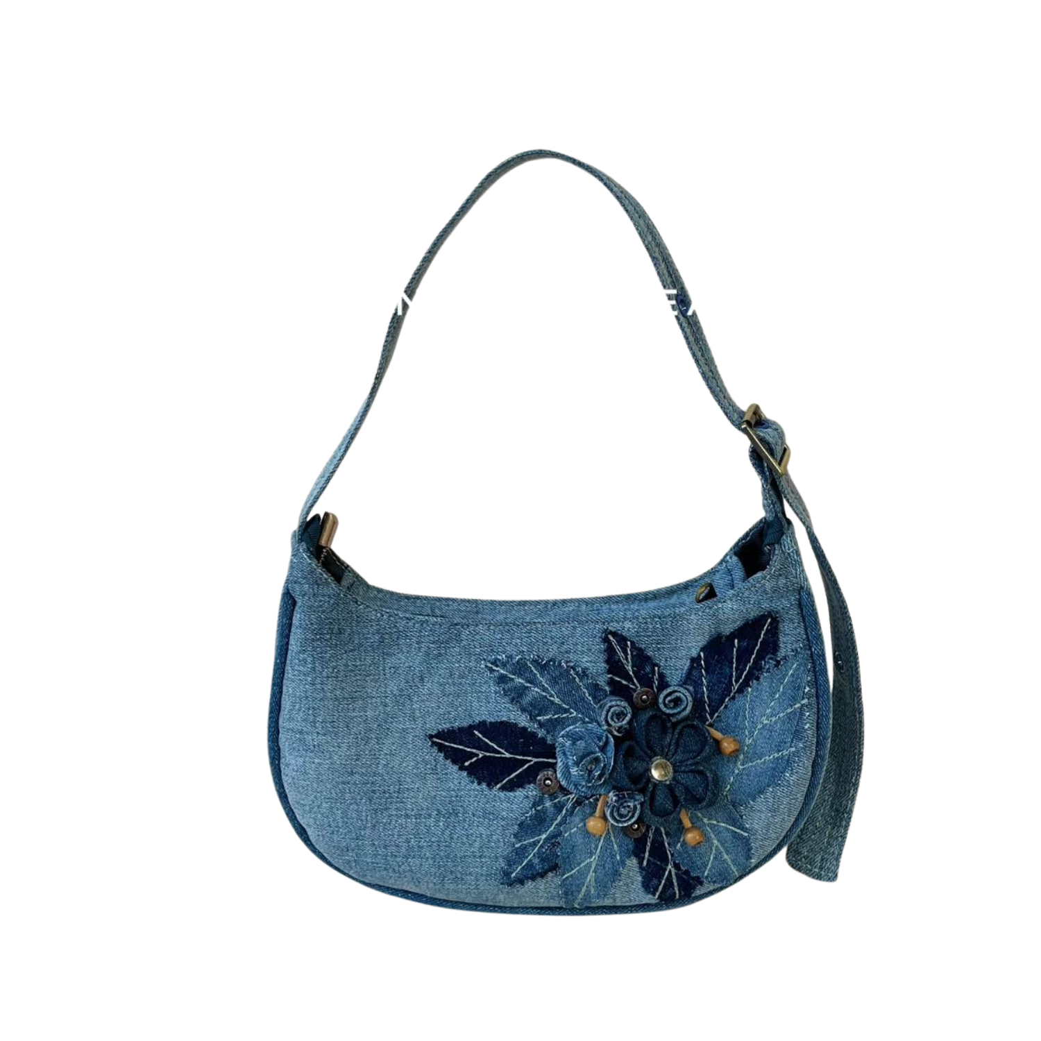 Handmade Upcycled Denim Soft Armpit Bag