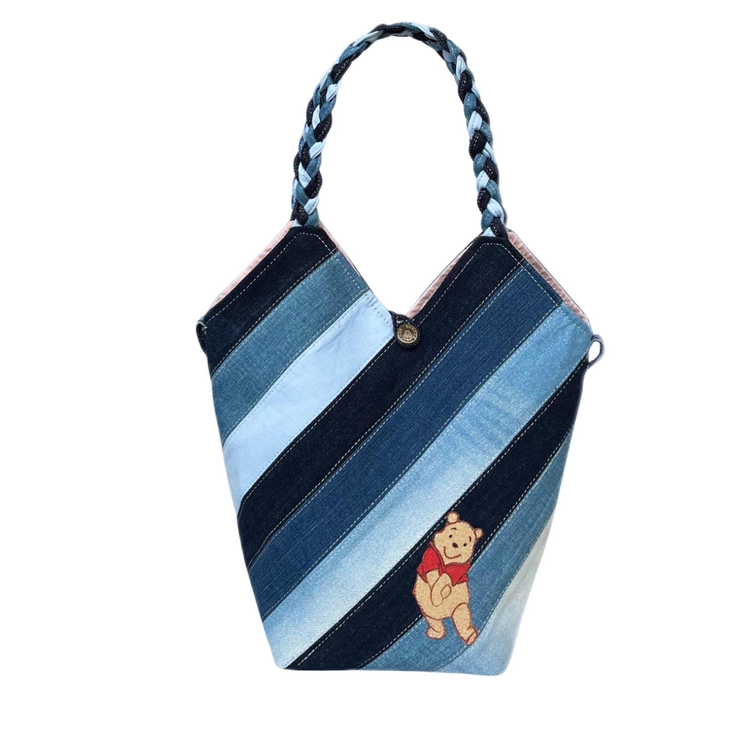 Handmade Upcycled Denim Soft Shoulder Bag