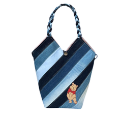 Handmade Upcycled Denim Soft Shoulder Bag