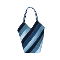 Handmade Upcycled Denim Soft Shoulder Bag