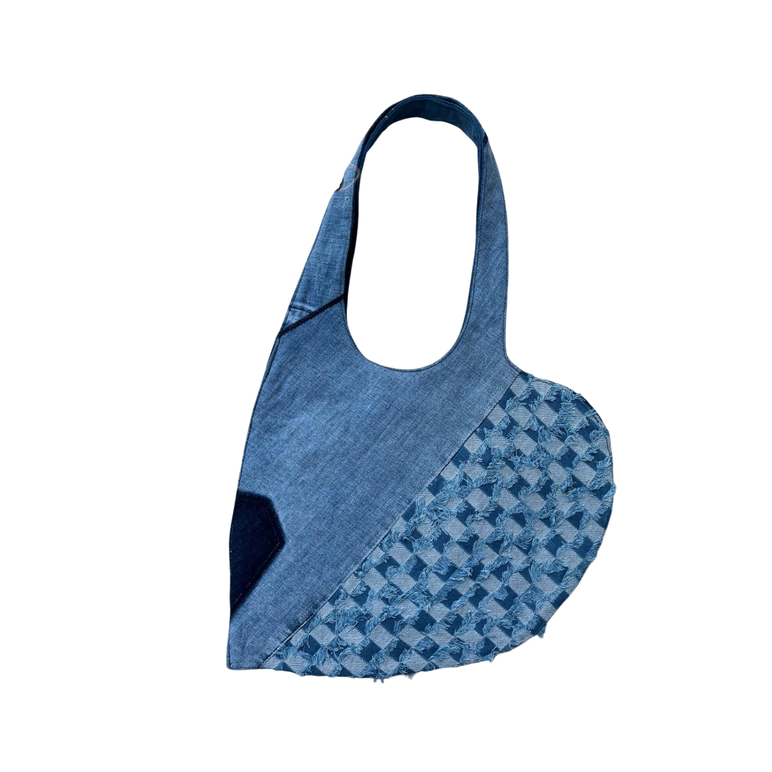 Handmade Upcycled Denim Soft Tote Bag 1