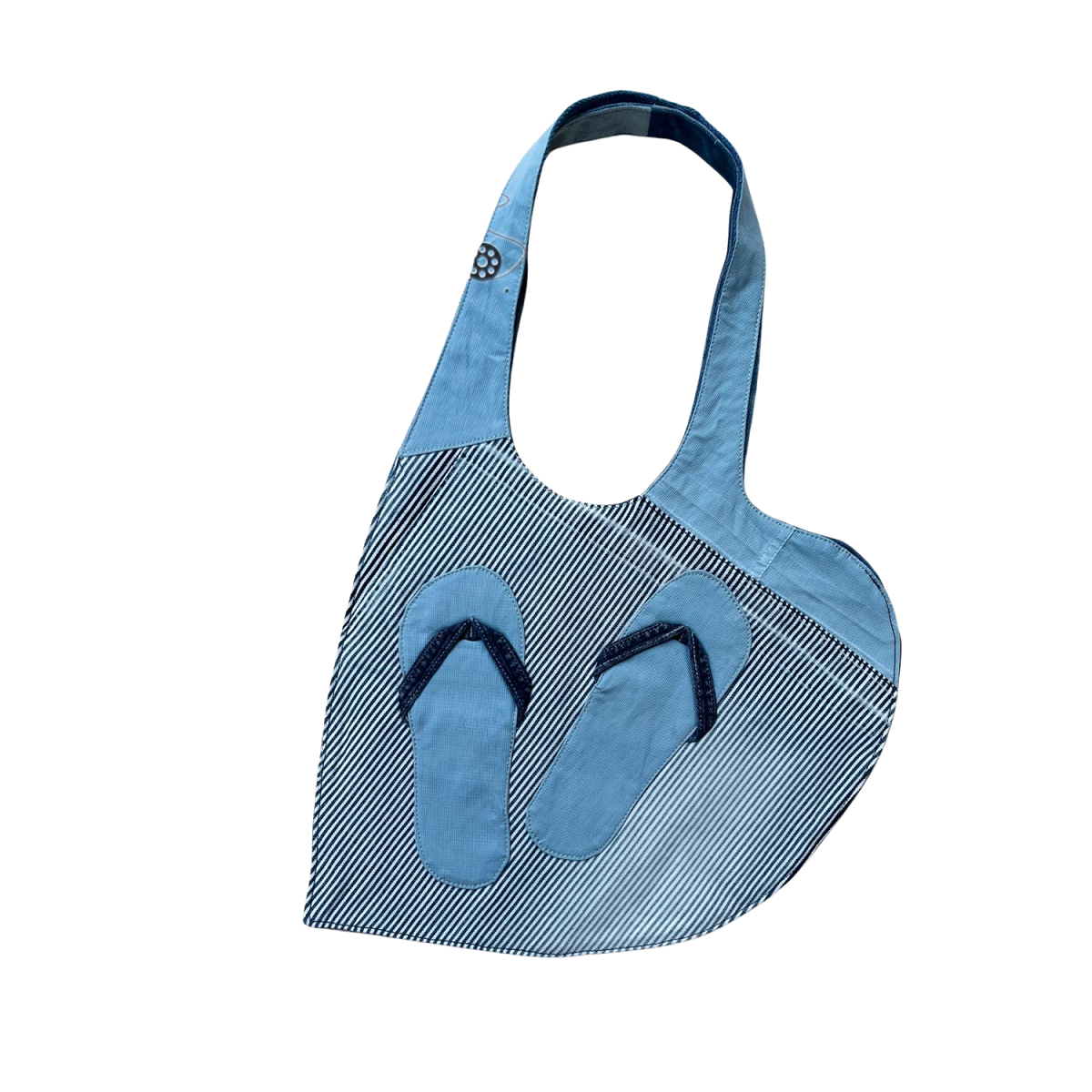 Handmade Upcycled Denim Soft Tote Bag 1