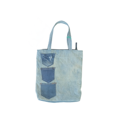 Handmade Upcycled Denim Soft Tote Bag