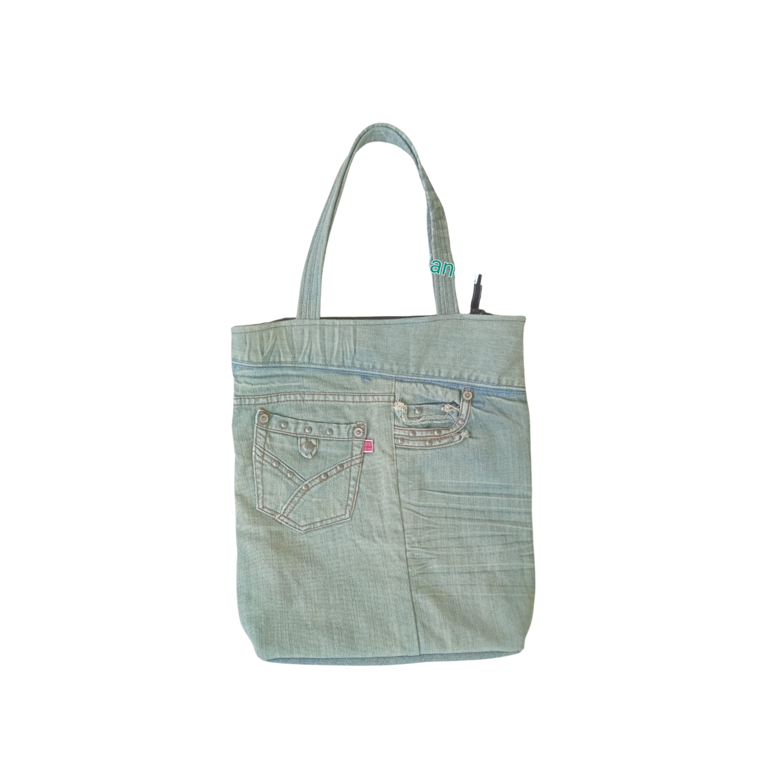 Handmade Upcycled Denim Soft Tote Bag