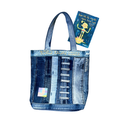 Handmade Upcycled Denim Soft Tote Bag 1
