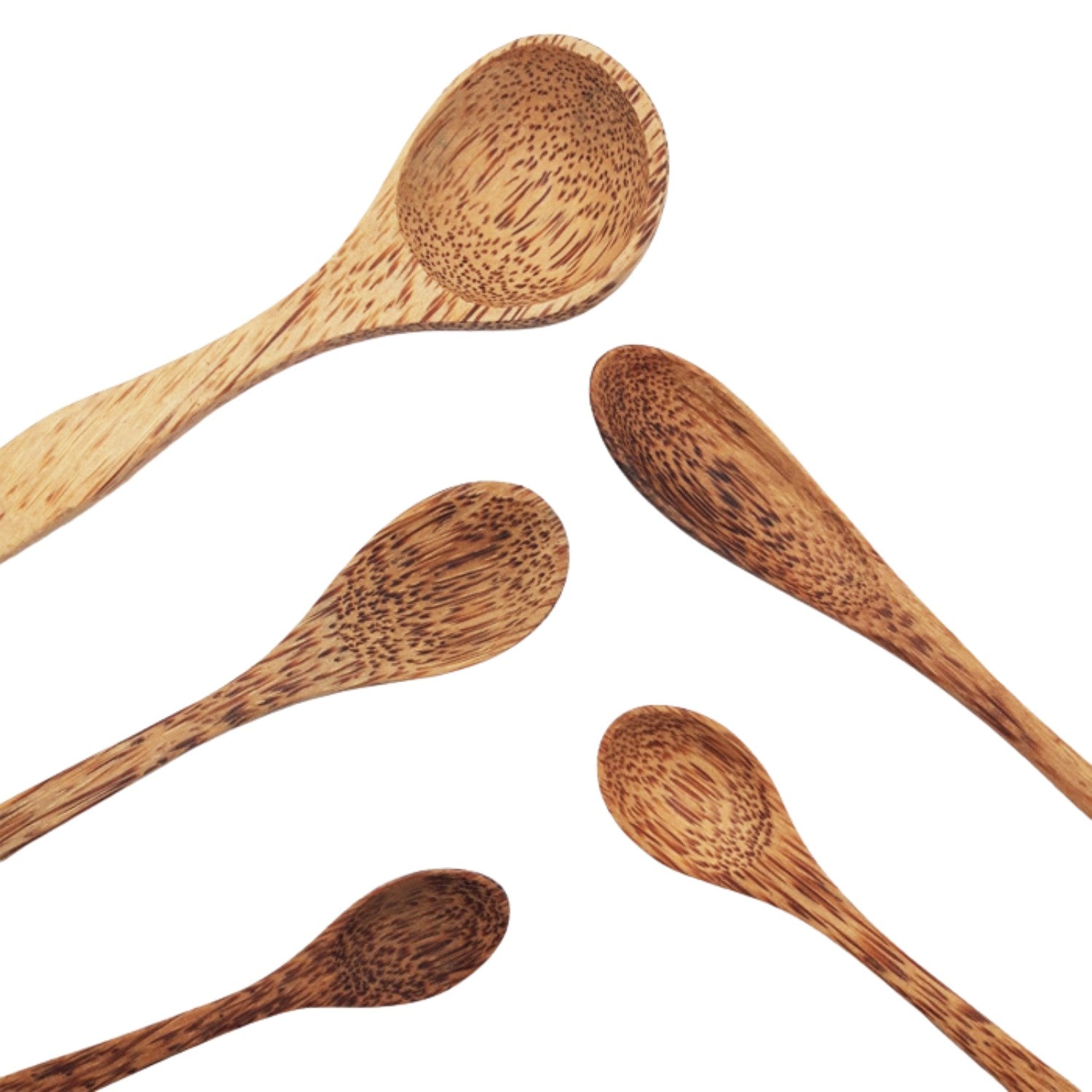 Spoons Made From Coconut Wood Are Used For Eating Soup