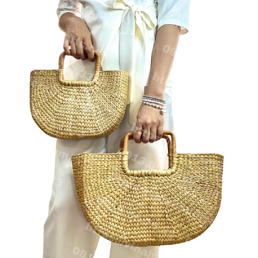 Square Water Hyacinth Bag