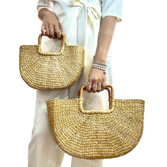 Square Water Hyacinth Bag