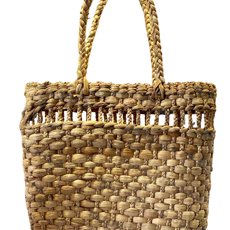 Square Water Hyacinth Handbag