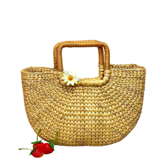 Square Water Hyacinth Bag