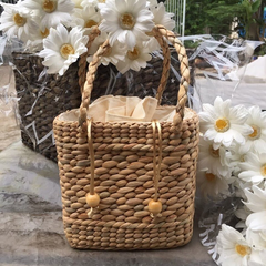 Square Water Hyacinth Bag