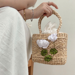 Square Water Hyacinth Bag