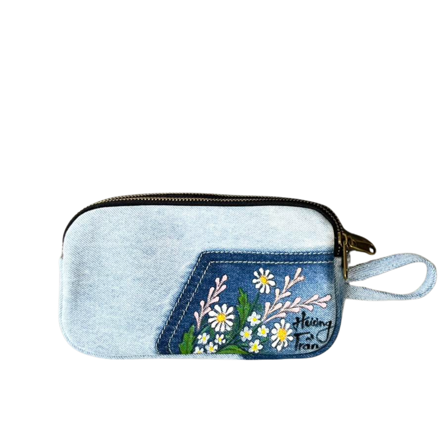 Handmade Upcycled Denim wallet 2 Compartments