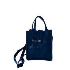 Handmade Upcycled Denim Standing Box Bag