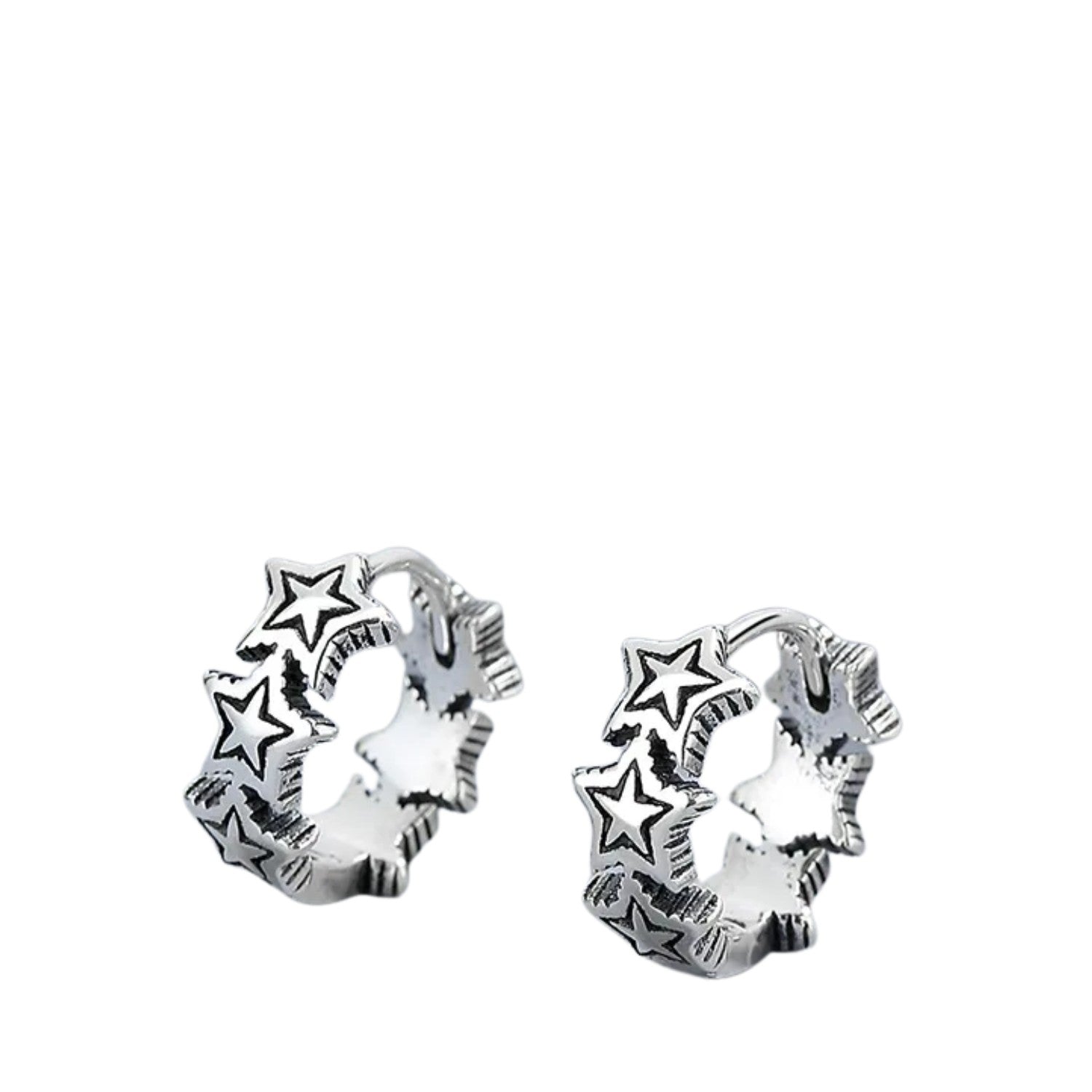 Star Earrings For Men And Women Handcrafted 925 Sterling Silver