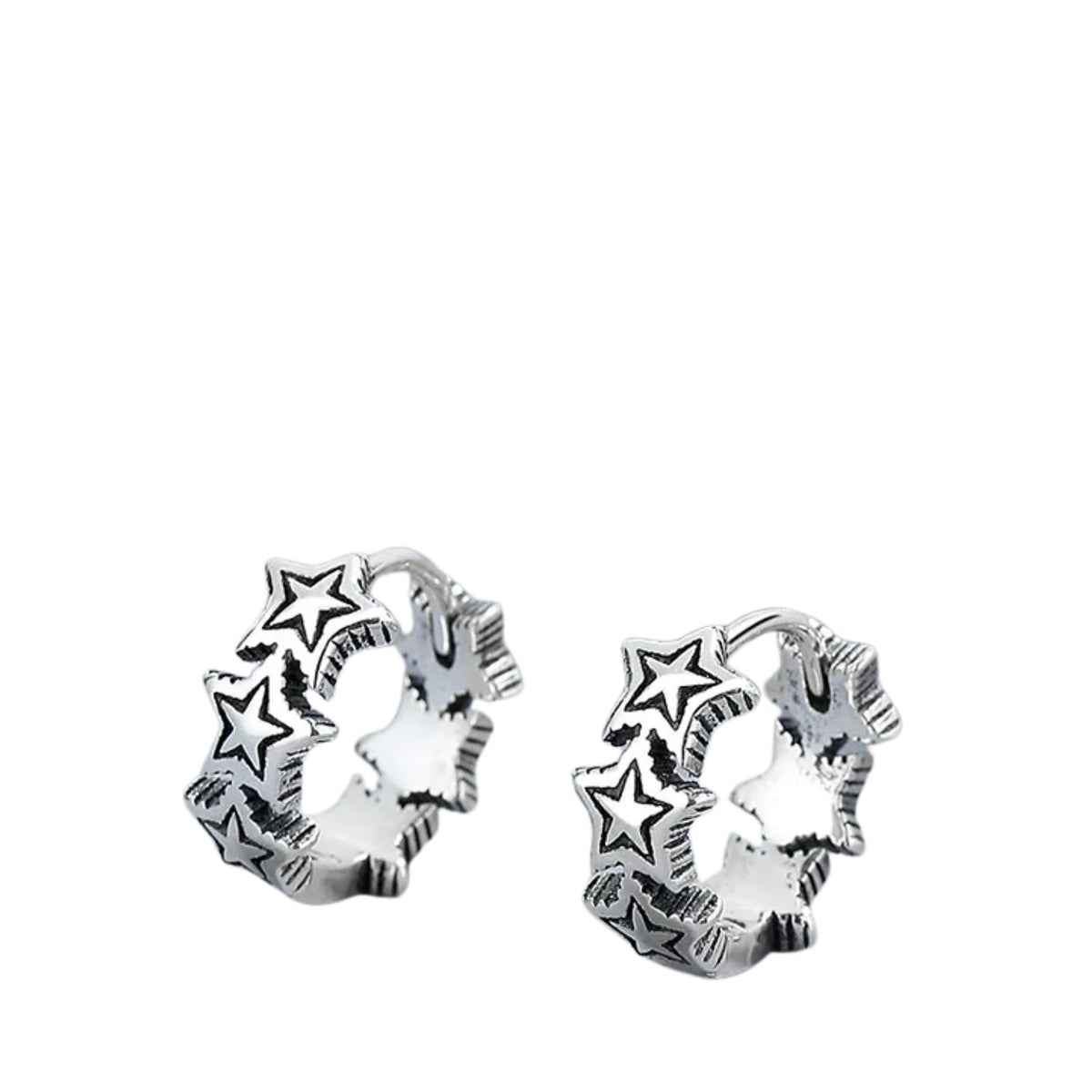 Star Earrings For Men And Women Handcrafted 925 Sterling Silver
