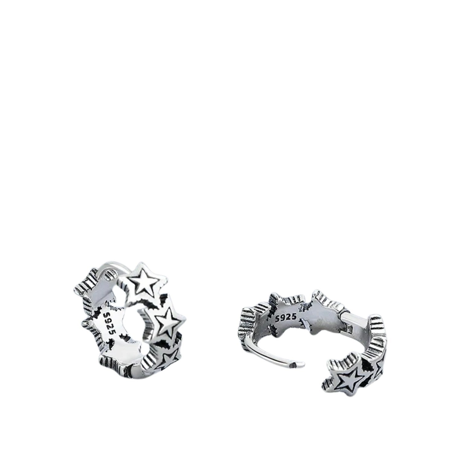 Star Earrings For Men And Women Handcrafted 925 Sterling Silver