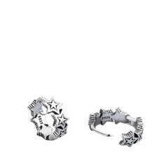 Star Earrings For Men And Women Handcrafted 925 Sterling Silver