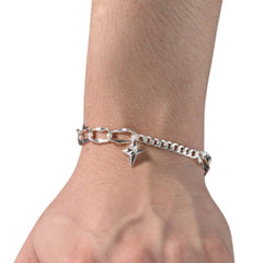 Star Pattern Handcrafted 925 Sterling Silver Bracelet