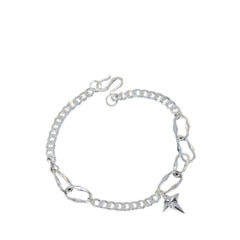 Star Pattern Handcrafted 925 Sterling Silver Bracelet