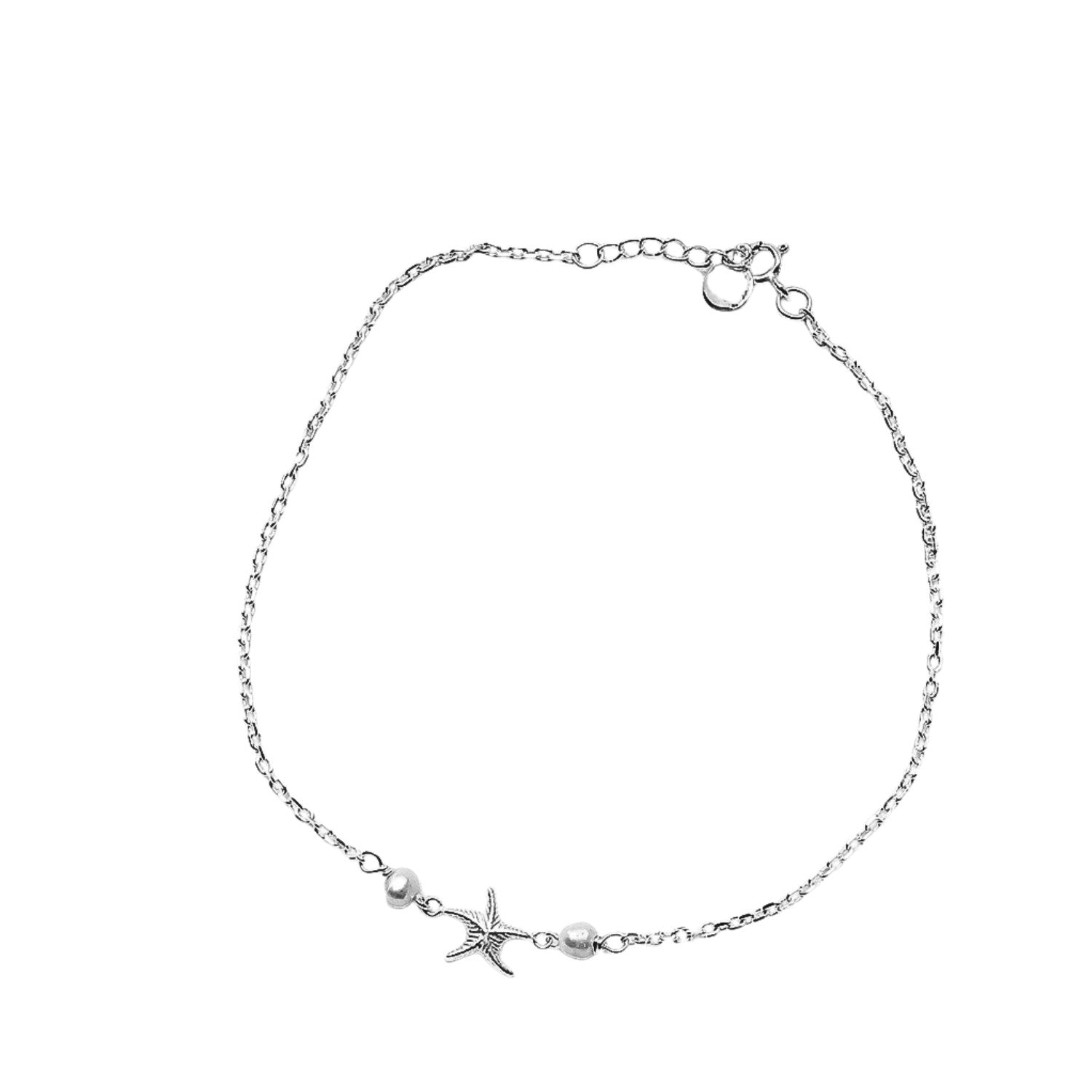 Starfish Anklet  Handcrafted 925 Sterling Silver