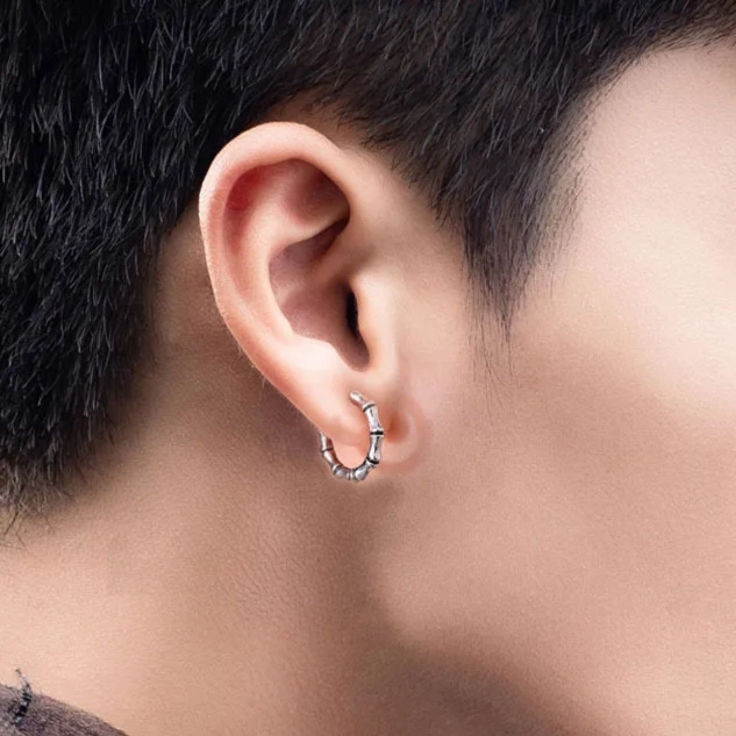 Stylish Men's Earrings Handcrafted 925 Sterling Silver