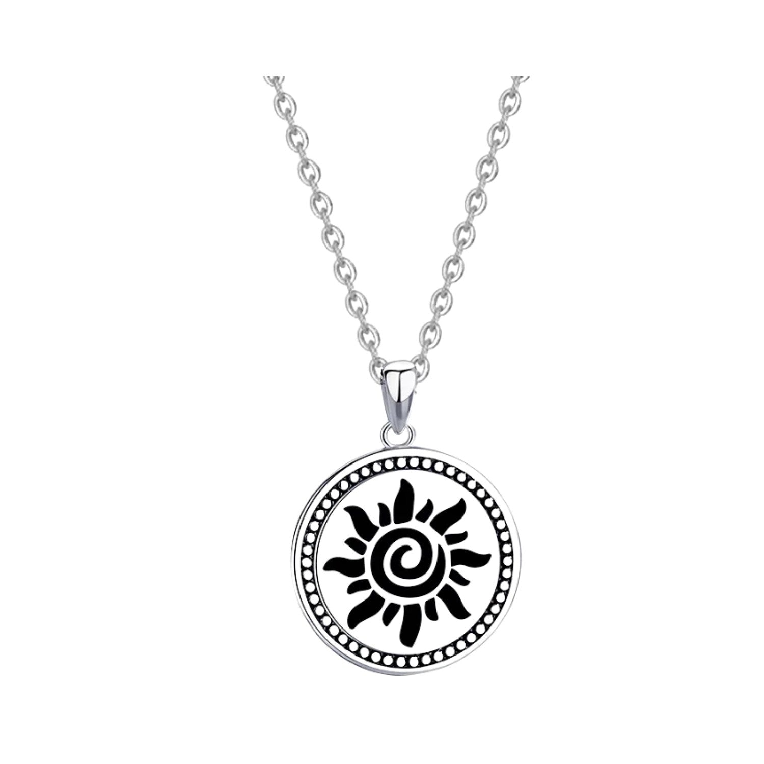 Sun-shaped Necklace For Men Handcrafted 925 Sterling Silver