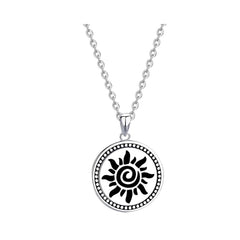 Sun-shaped Necklace For Men Handcrafted 925 Sterling Silver