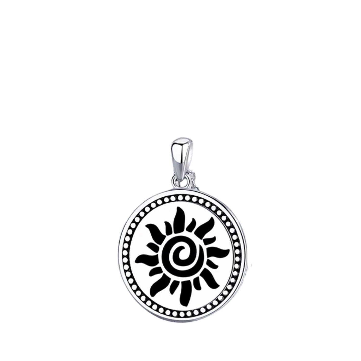 Sun-shaped Necklace For Men Handcrafted 925 Sterling Silver