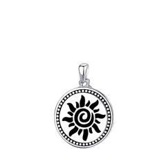 Sun-shaped Necklace For Men Handcrafted 925 Sterling Silver