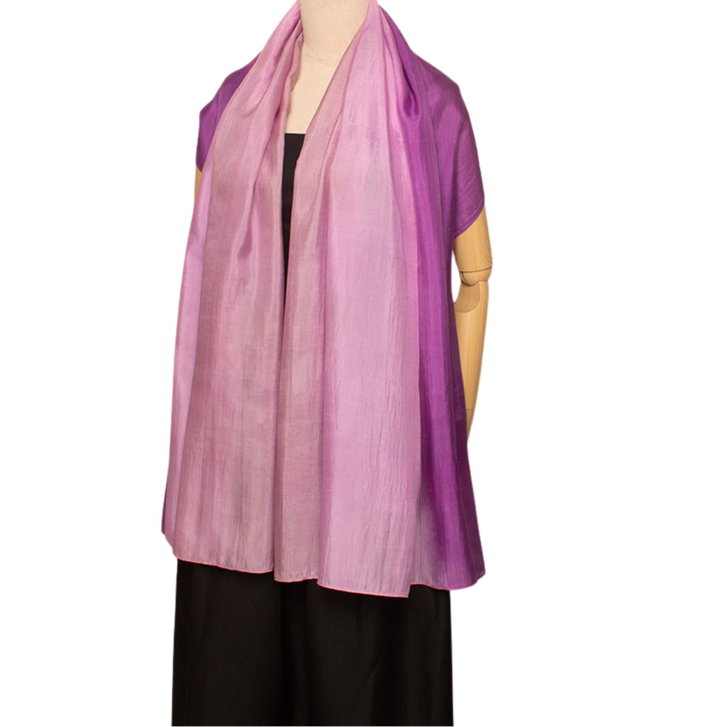 Three Color Scarf Mulberry Silk Handcrafted
