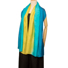 Three Color Scarf Mulberry Silk Handcrafted