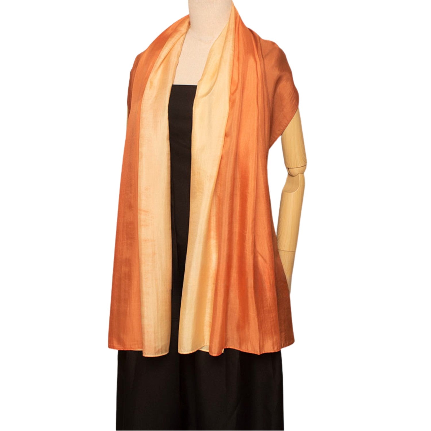 Three Color Scarf Mulberry Silk Handcrafted