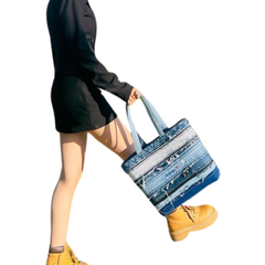 Handmade Upcycled Denim Tote Bag