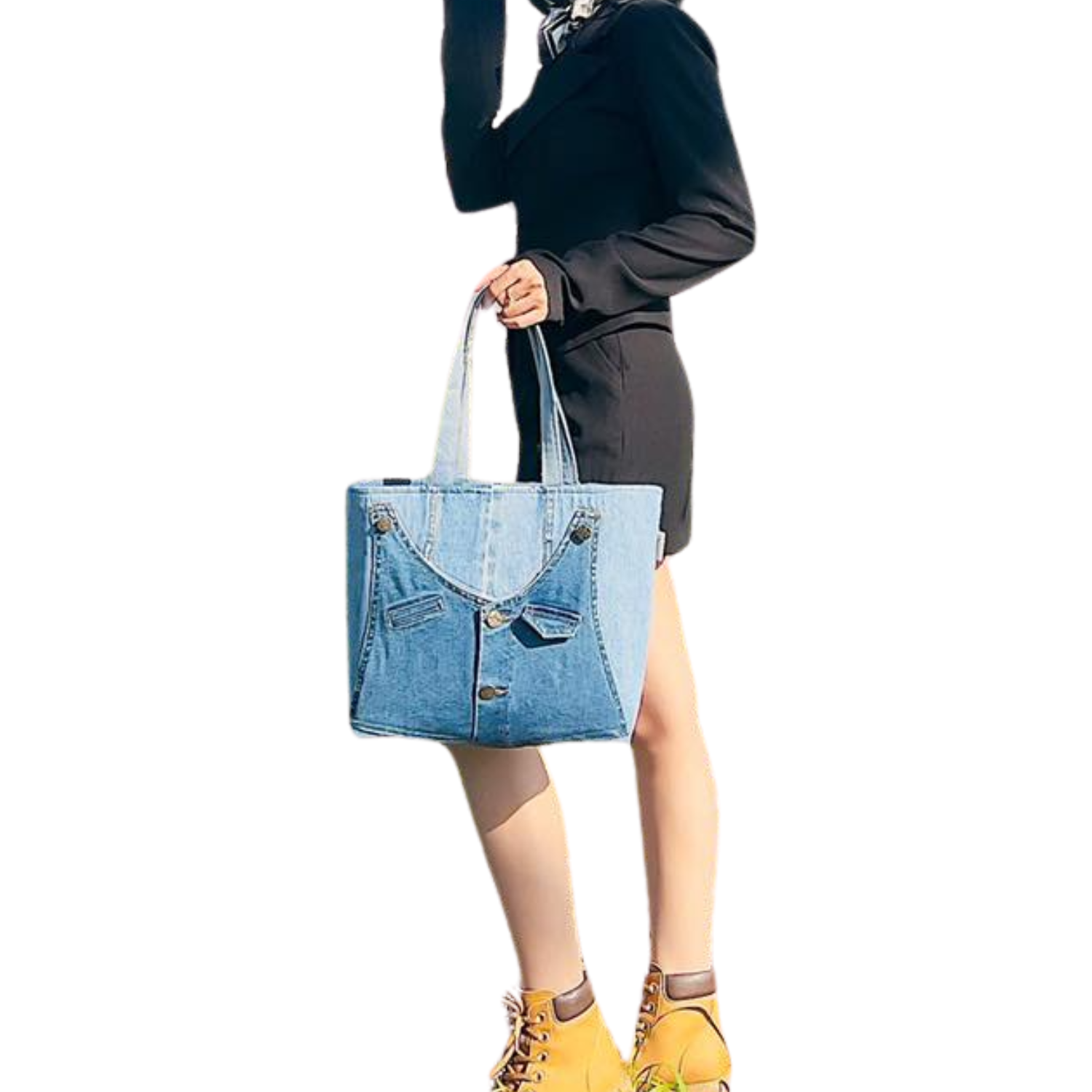 Handmade Upcycled Denim Tote Bag