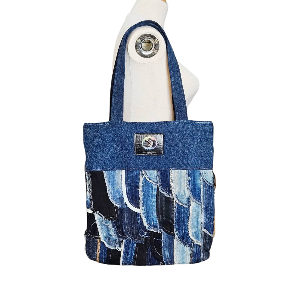 Handmade Upcycled Denim Tote Bag