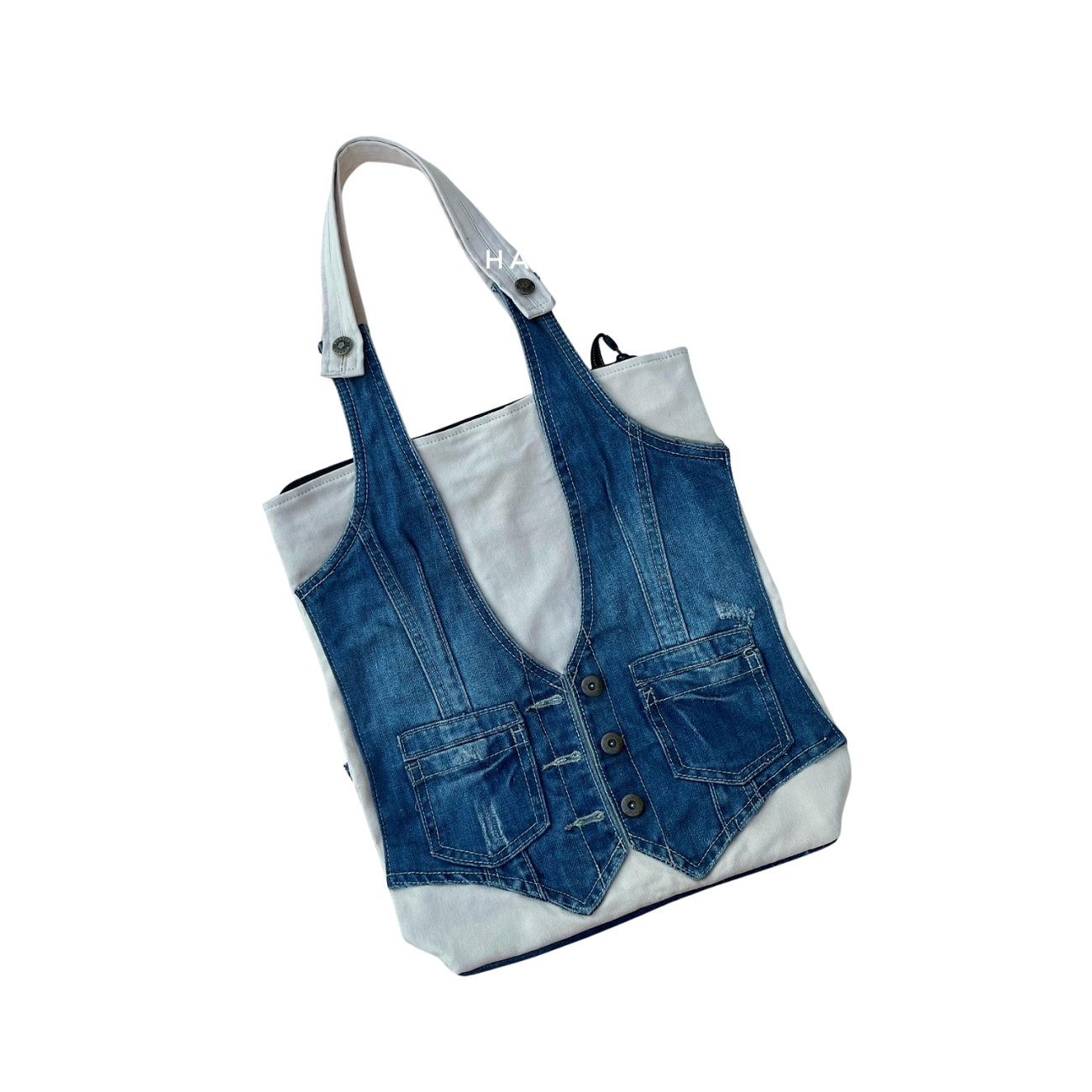 Handmade Upcycled Denim Tote Bag