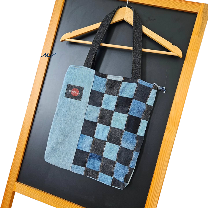 Handmade Upcycled Denim Tote Bag 1