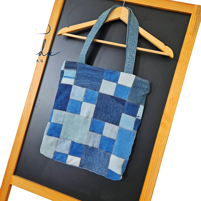 Handmade Upcycled Denim Tote Bag 2