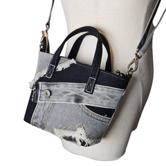 Handmade Upcycled Denim Tote Mini Bag