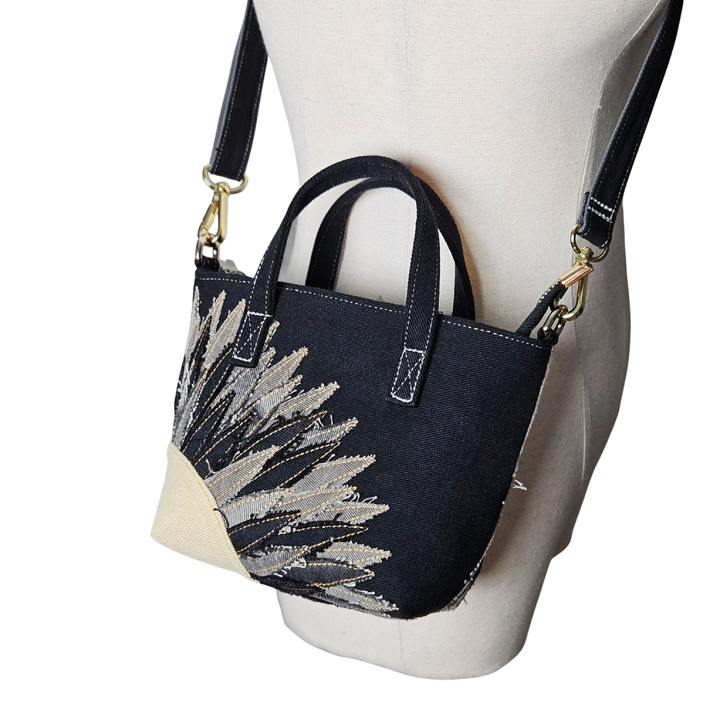 Handmade Upcycled Denim Tote Mini Bag