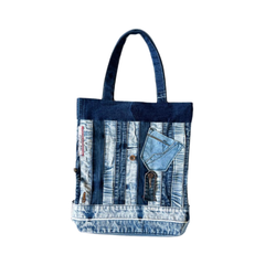 Handmade Upcycled Denim Tote Bag